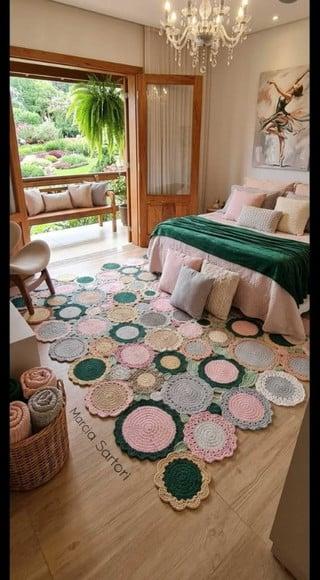 Tapete de Crochê para Quarto