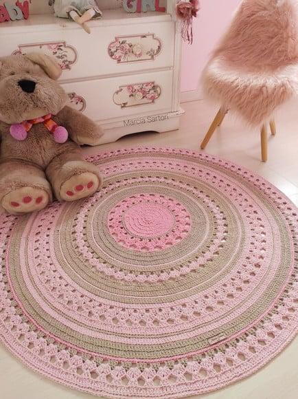 Tapete Infantil Rosa (1 Metro)