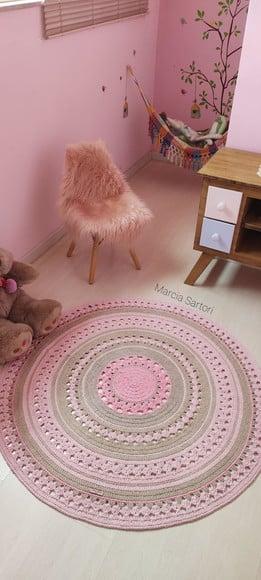 Tapete Infantil Rosa (1 Metro)