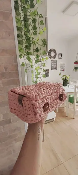 Porta máscaras de crochê