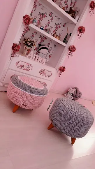 Puff Infantil Pé Palito