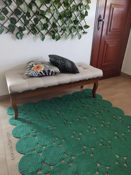 Tapete de Bolas em Crochê