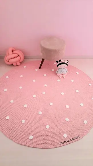 Tapete Infantil Cor de Rosa 1,50 m