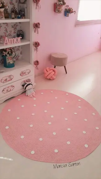 Tapete Infantil Cor de Rosa 1,50 m