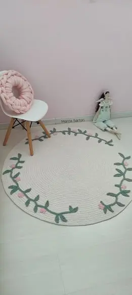 Tapete Infantil Folhas e Flores Sartori