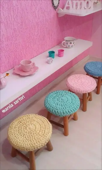 Banquinho croche