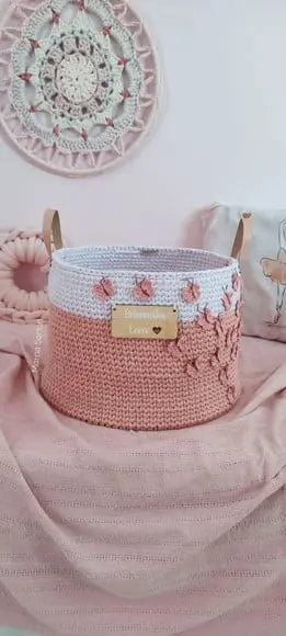 Cesto Infantil de Crochê Butterfly G
