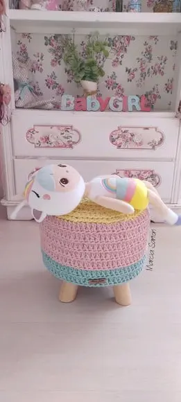 Puff infantil de croche