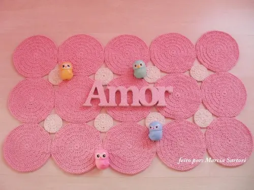 Tapete de bolas rosa