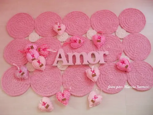 Tapete de bolas rosa