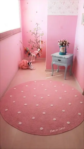 Tapete Infantil Cor de Rosa 1,50 m