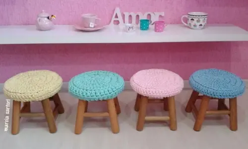 Banquinho croche