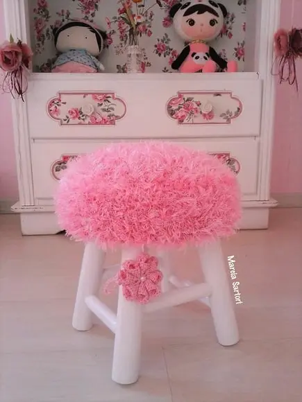 Banquinho de croche