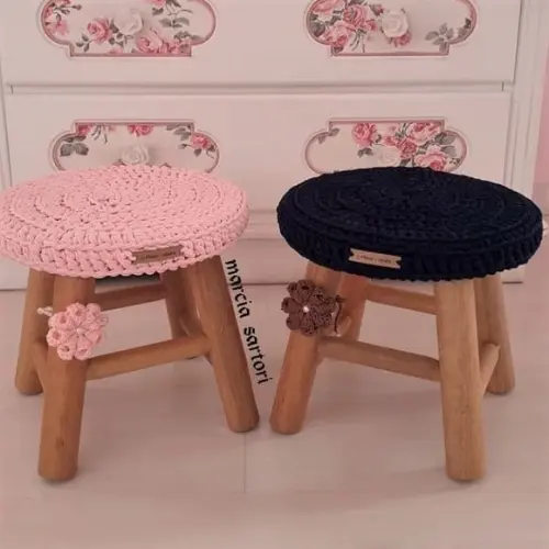 Banquinho de croche