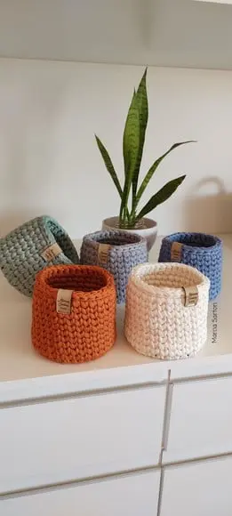 Cachepo de Crochê