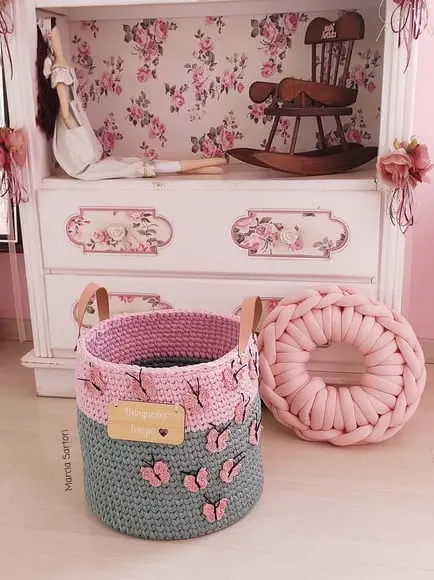 Cesto Infantil de Crochê m