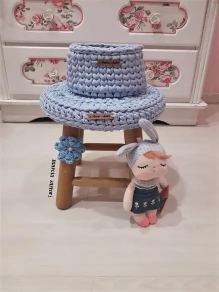 Kit Banquinho e Cesto organizadores