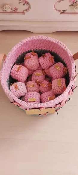 Kit Infantil de Cesto, Puff e Lembrancinha Maternidade