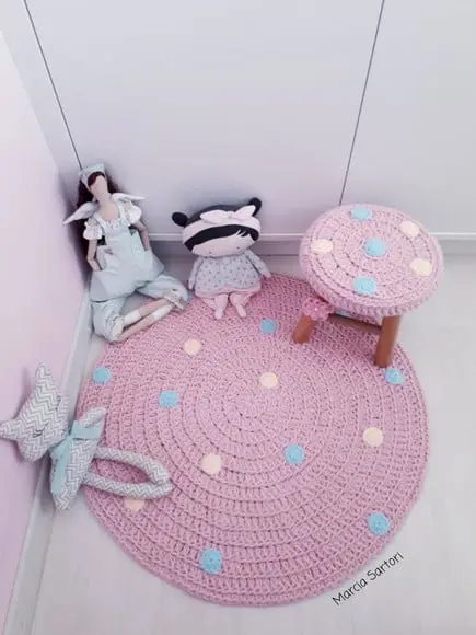 Kit Infantil Tapete e Banquinho