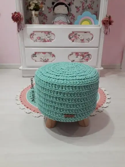 Puff Infantil de Croche