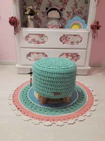 Puff Infantil de Croche