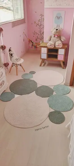 Tapete de Crochê Bolas Infantil
