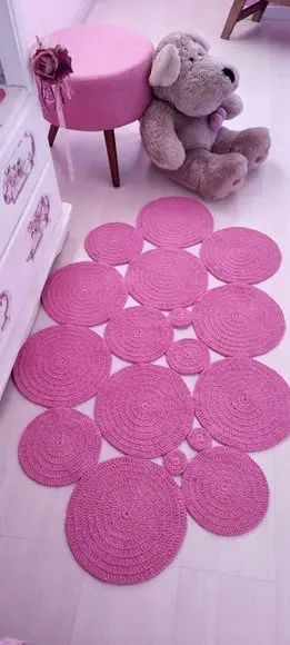 Tapete de Crochê Pink