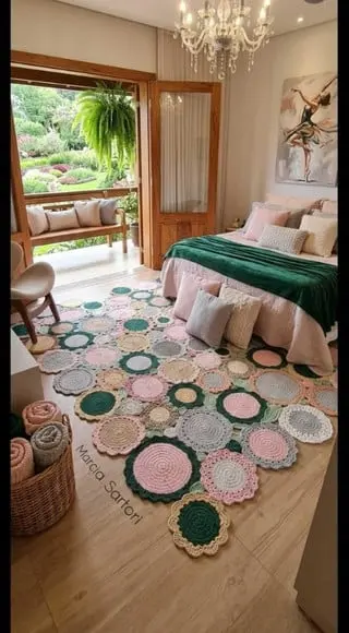 Tapete de Crochê para Quarto