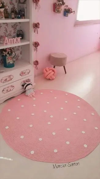 Tapete Infantil Cor de Rosa 1,50 m