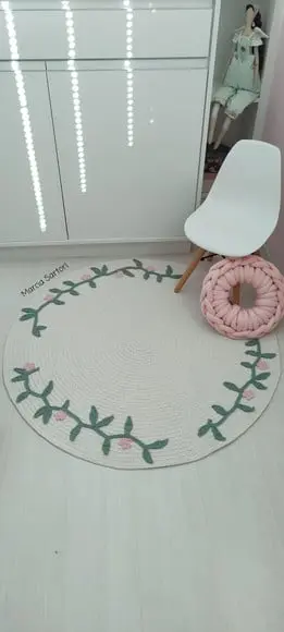Tapete Infantil Folhas e Flores Sartori