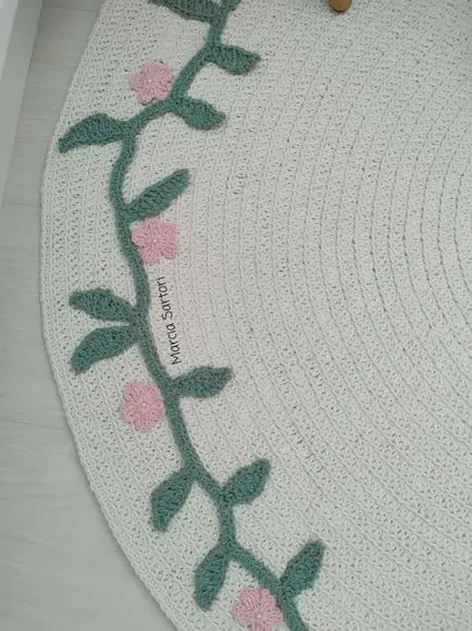 Tapete Infantil Folhas e Flores Sartori