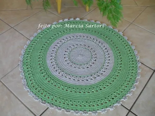 Tapete redondo Verde