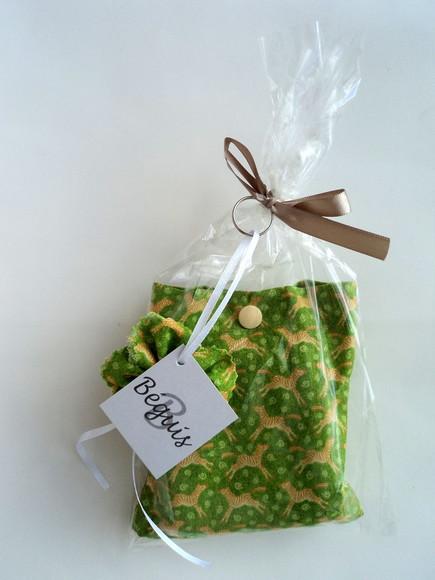 Bolsa Sacola em Tecido Beguis Verde e Zebras