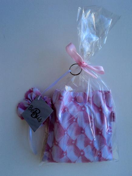 Bolsa Sacola em Tecido Beguis Rosa Geometrica