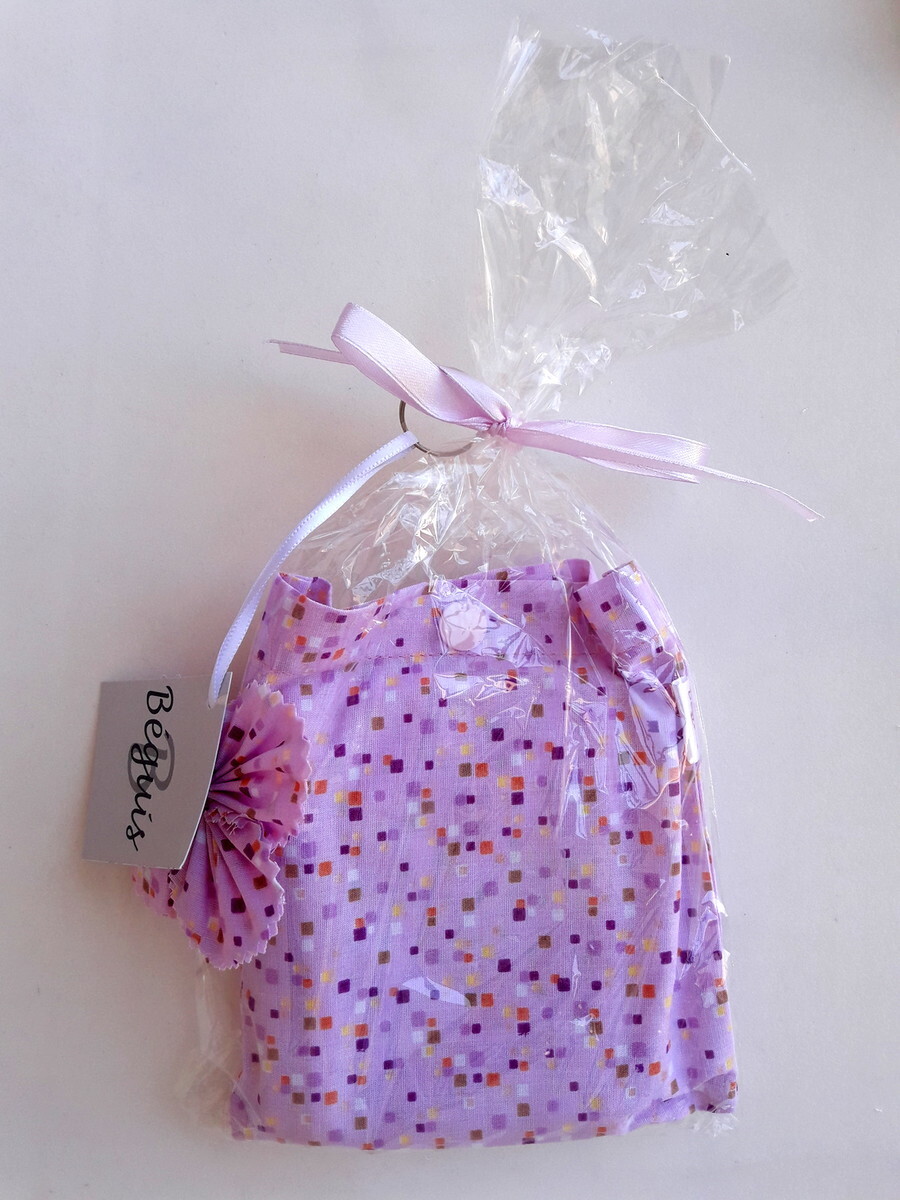 Bolsa Sacola em Tecido Beguis Rosa Geometrica