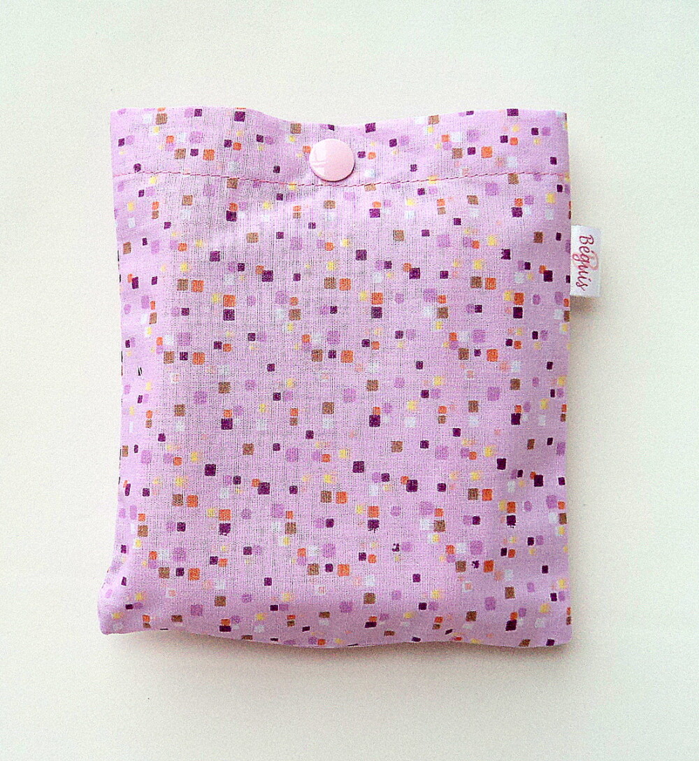 Bolsa Sacola em Tecido Beguis Rosa Geometrica