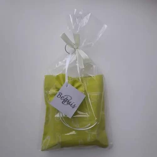 Bolsa Sacola em Tecido Beguis Verde Costura