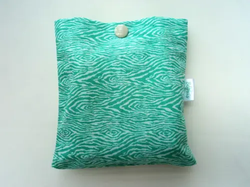 Bolsa Sacola em Tecido Beguis azul turquesa e Rajada