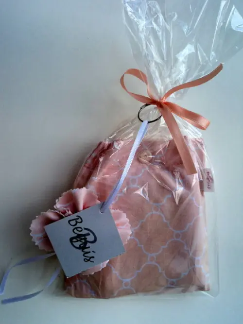 Bolsa Sacola em Tecido Beguis Salmao