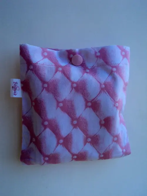 Bolsa Sacola em Tecido Beguis Rosa Geometrica