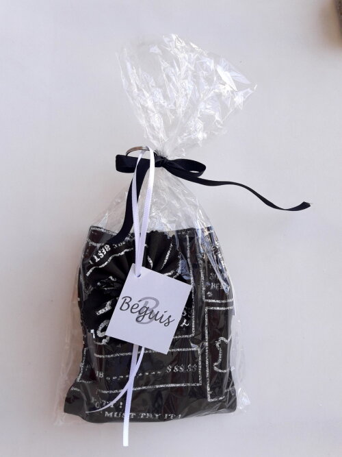 Bolsa Sacola em Tecido Beguis Preta Churrasco Bbq