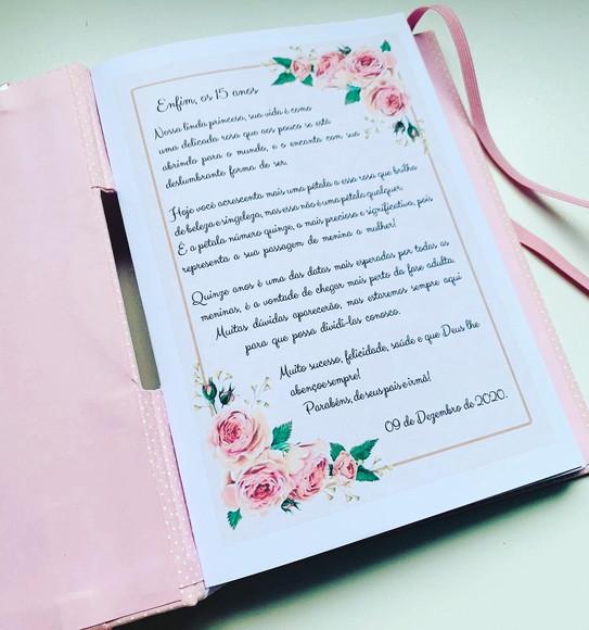 Livro para Mensagem - 15 anos