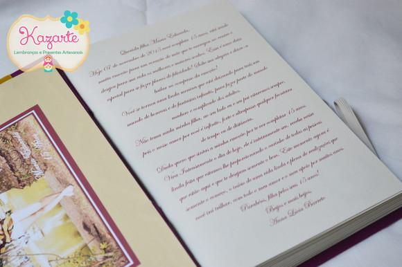 Livro para Mensagem - 15 Anos