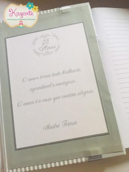 Livro para Mensagem - Bodas de Prata