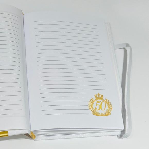 Livro para Mensagens com Caixa - Bodas de Ouro