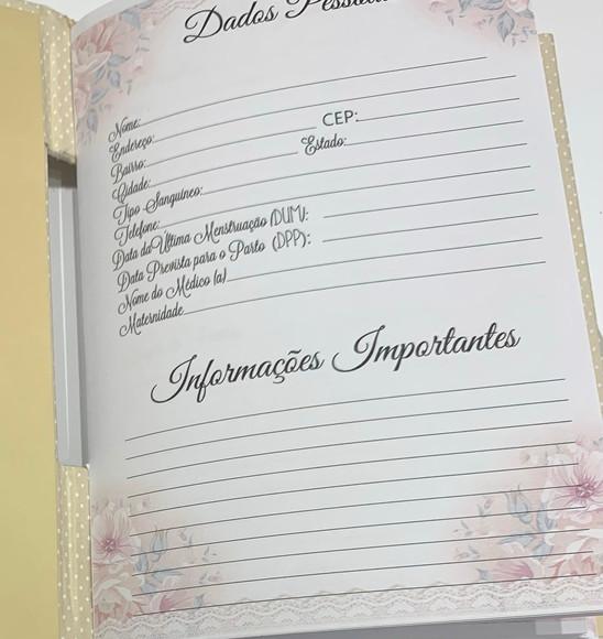 Diário da Gestante Luxo - Floral