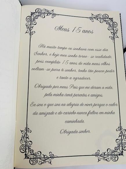 Livro para Mensagens Grande - 15 Anos