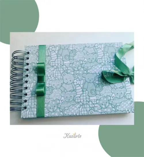 Álbum Mesversário Luxo - Ursinho Verde