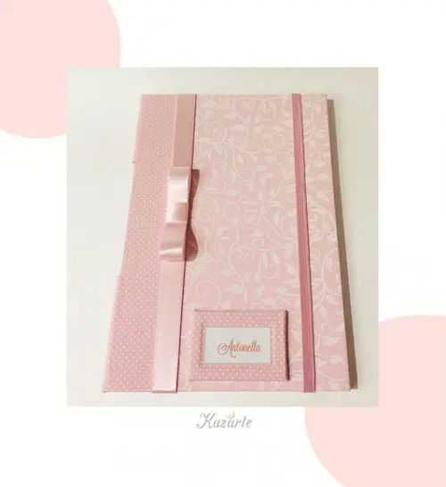Livro do Bebê Luxo - Folhagem Rosa