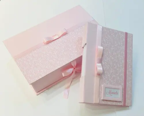 Livro do Bebê Luxo com Caixa - Floral